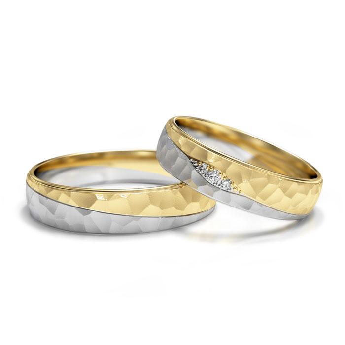 Tepané snubní prsteny - Model 1319